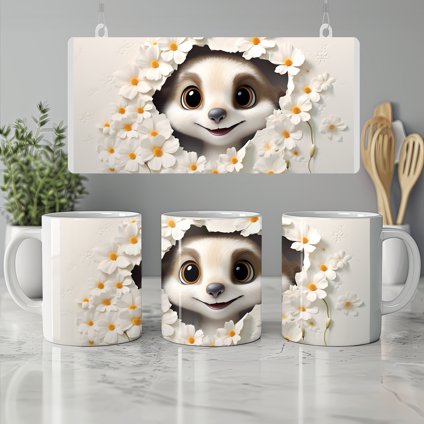 İçinden Neşe Taşan Kupa – Hayvan Figürlü 3D Tasarım