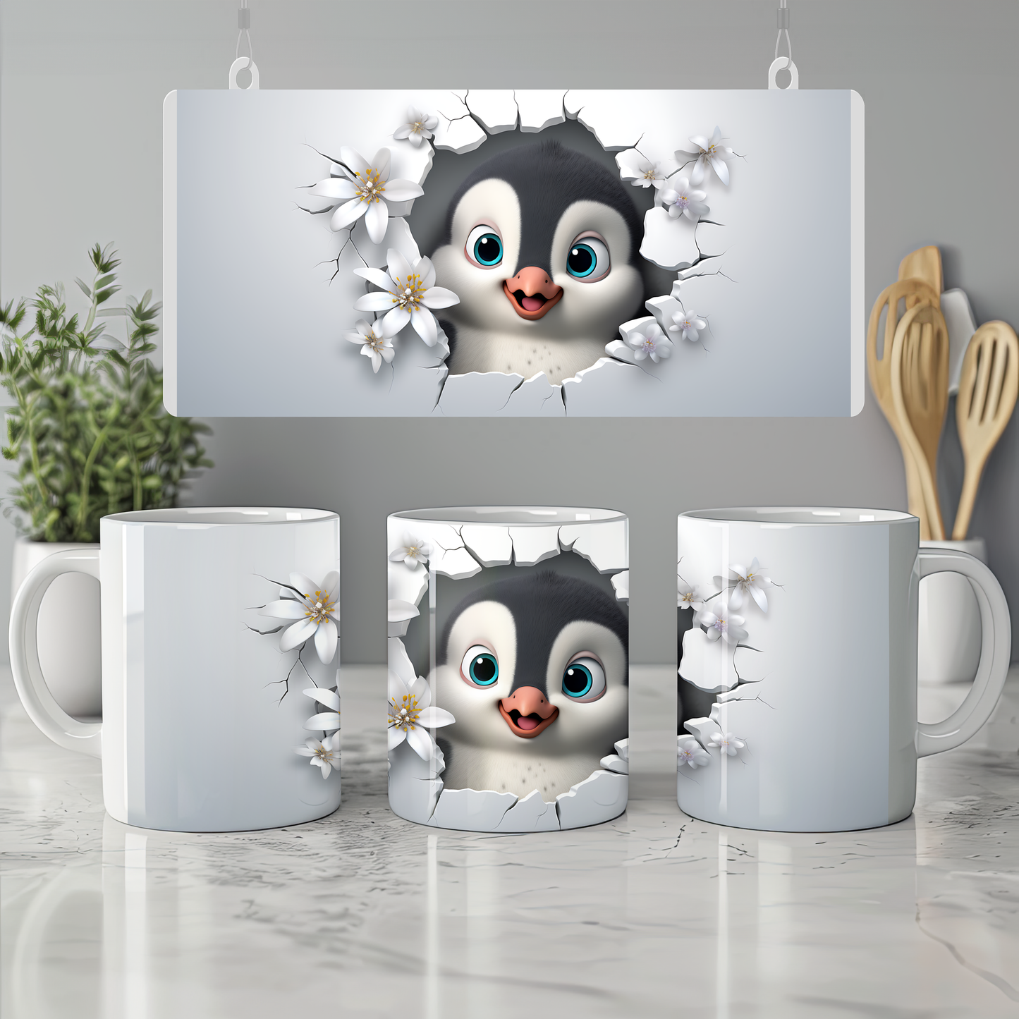 Kupada Minik Bir Orman – Hayvan Temalı 3D Kupa
