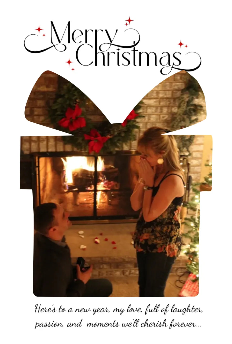 Kişiye Özel Merry Christmas Hediye Kutusu Poster