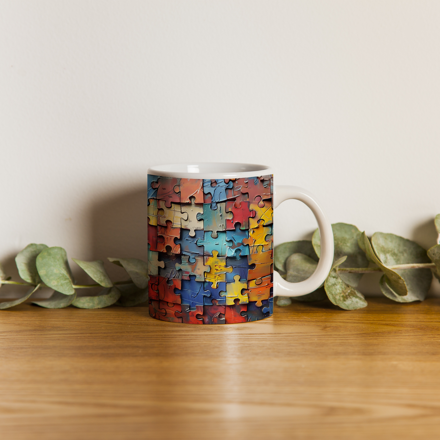 Renkli 3D Puzzle Figürlü Seramik Tasarım