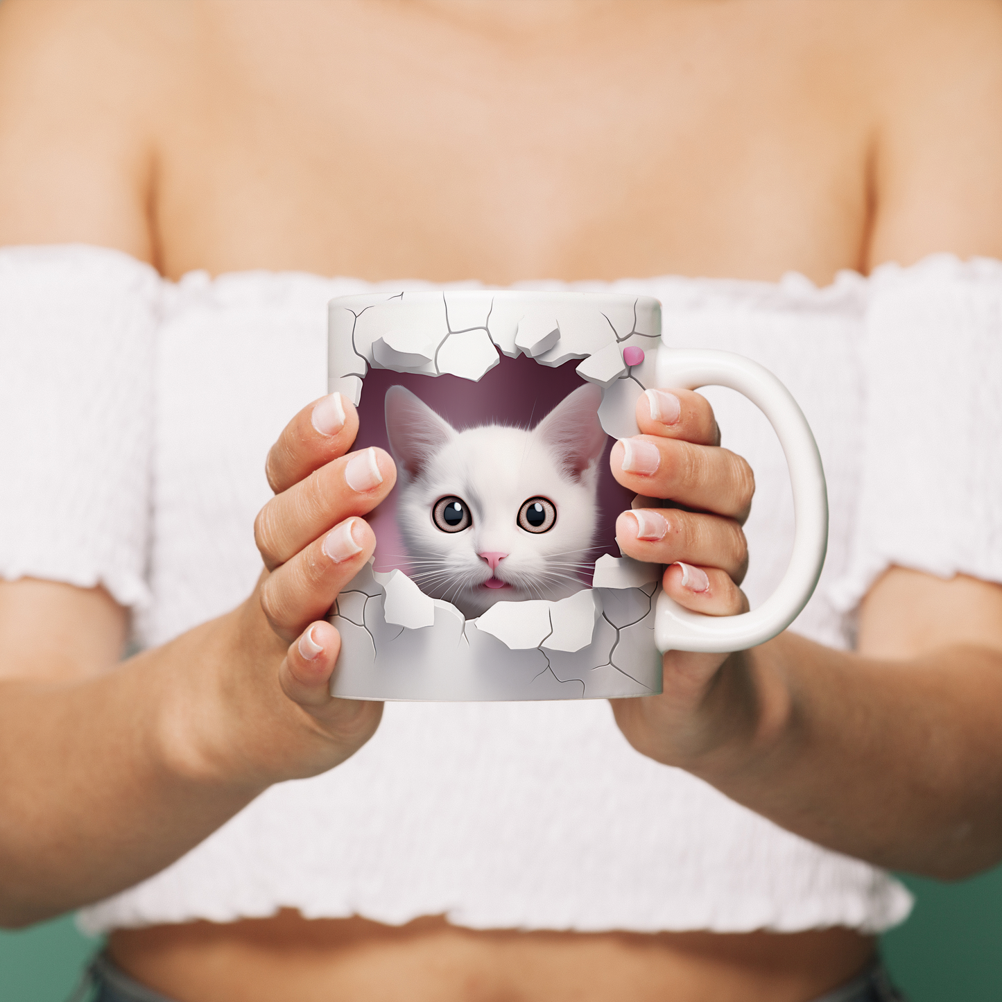 Kedi Gibi Sessiz, Kahve Gibi Sıcak – Seramik Kupa