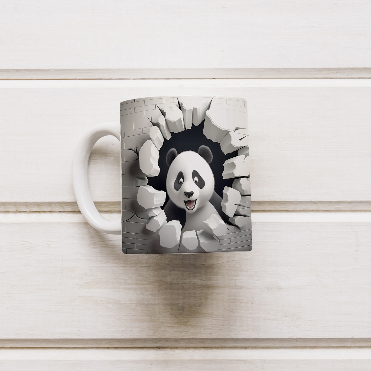 Dekoratif Safari Kupa Bardak - Panda Seramik Kupa