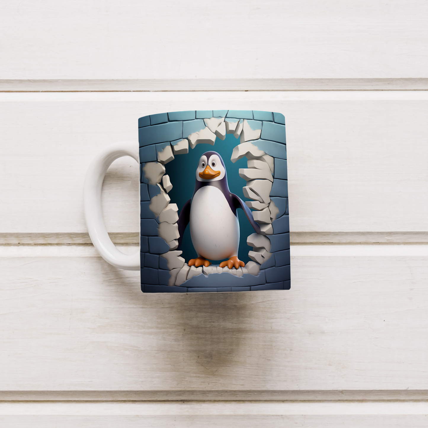 Penguen Seramik Kupa - Doğanın Gücünü Yansıtan Seramik Kupa – Vahşi Tema