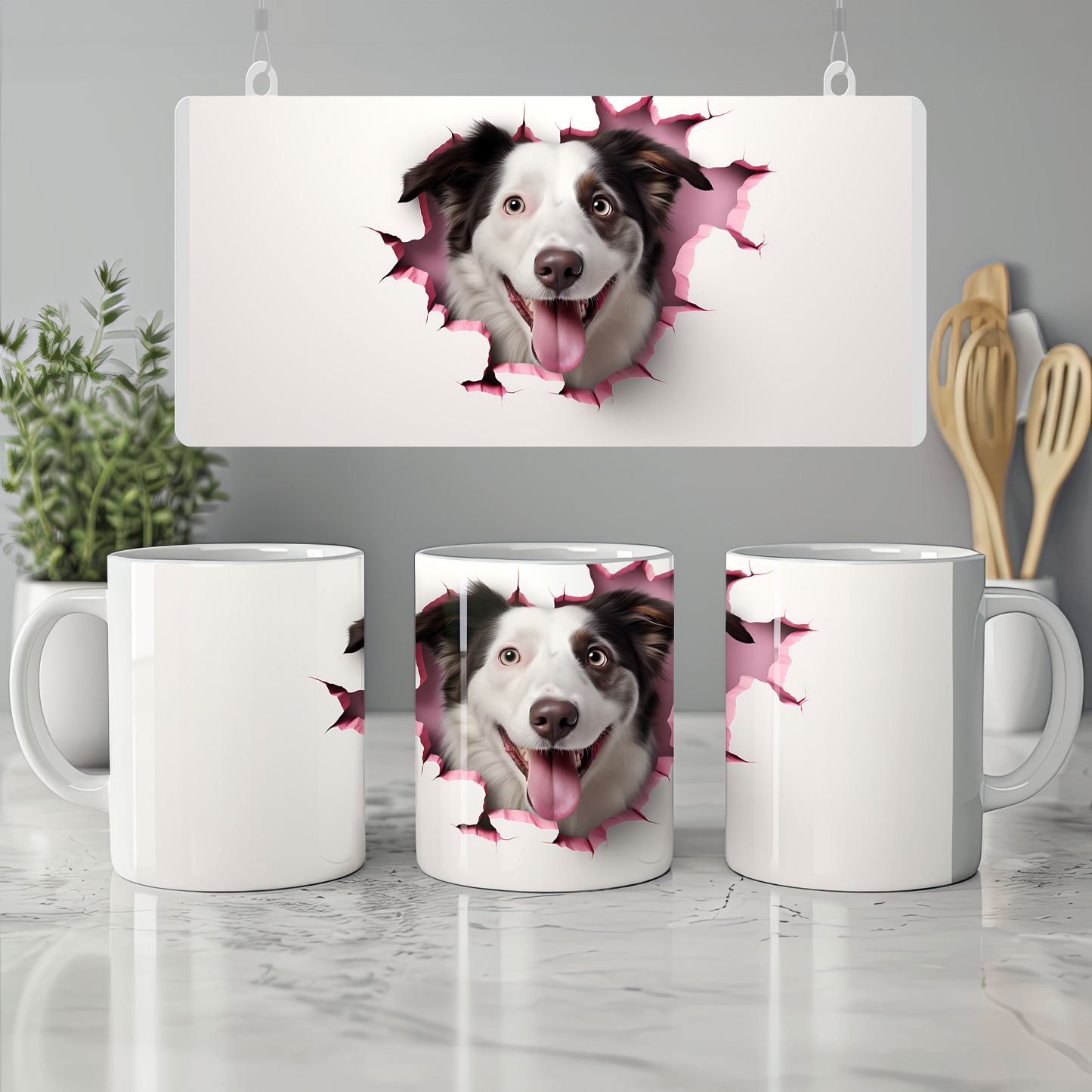 Pati Kahvesi – Çocuklara Özel Neşeli Bardak - Valentine Australian Shepherd