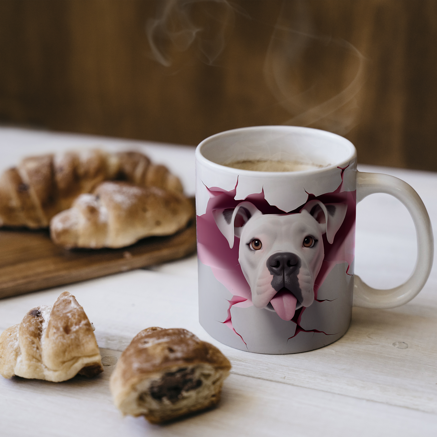 Masanda Minik Bir Arkadaş – Dekoratif 3D Köpek Kupa - Valentine Boxer