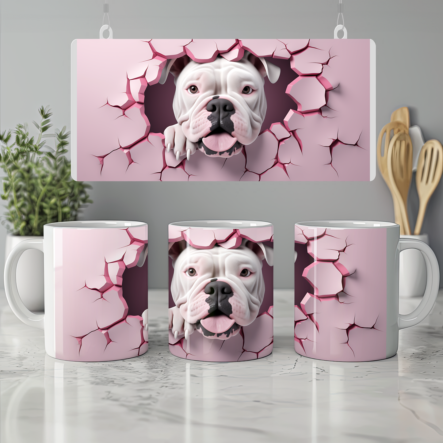 Dostluğun Sembolü – Tatlı Pati Kupası - Valentine Bulldog