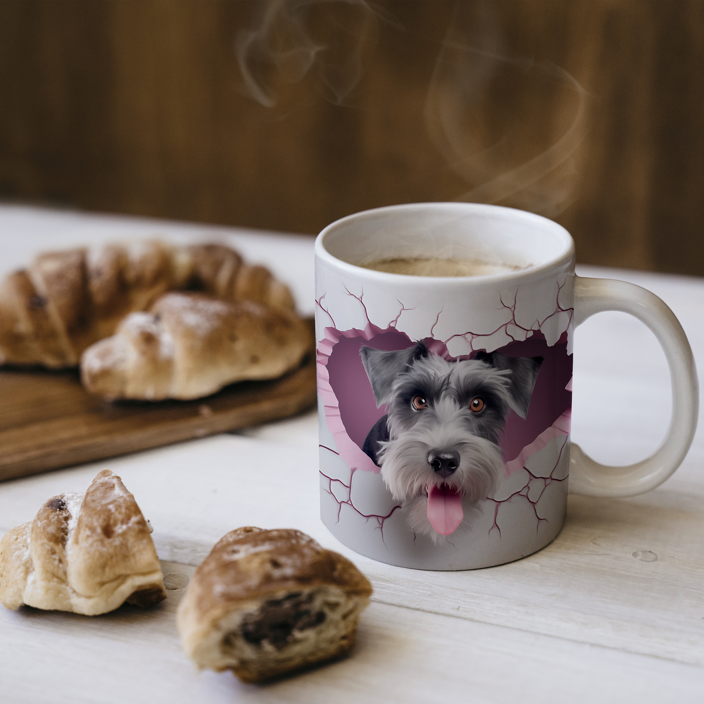 Kahvaltının En Tatlı Üyesi – Tatlı Köpek Kupa - Valentine Miniature Schnauzer