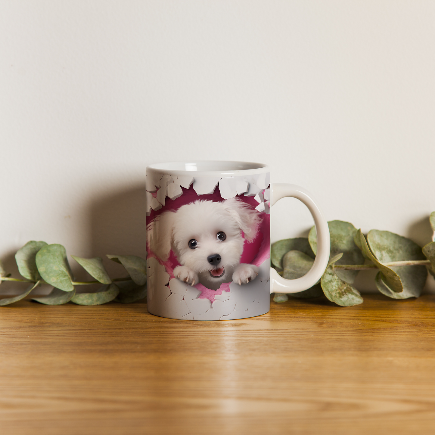 Pati Parti – Renkli 3D Köpek Figürlü Bardak - Valentine Poodle