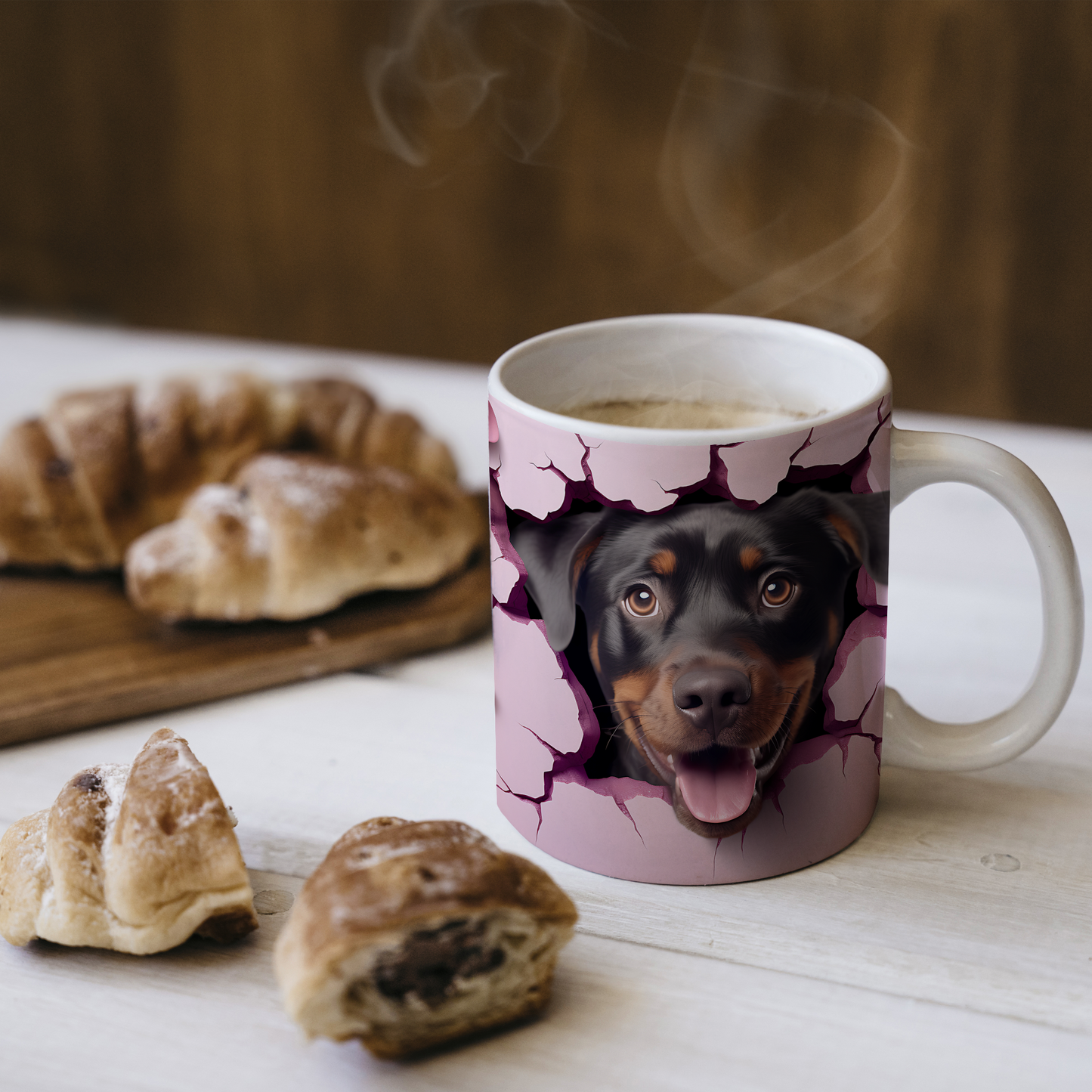 Loyal Cup – Sadık Dost Temalı Bardak - Valentine Rottweiler