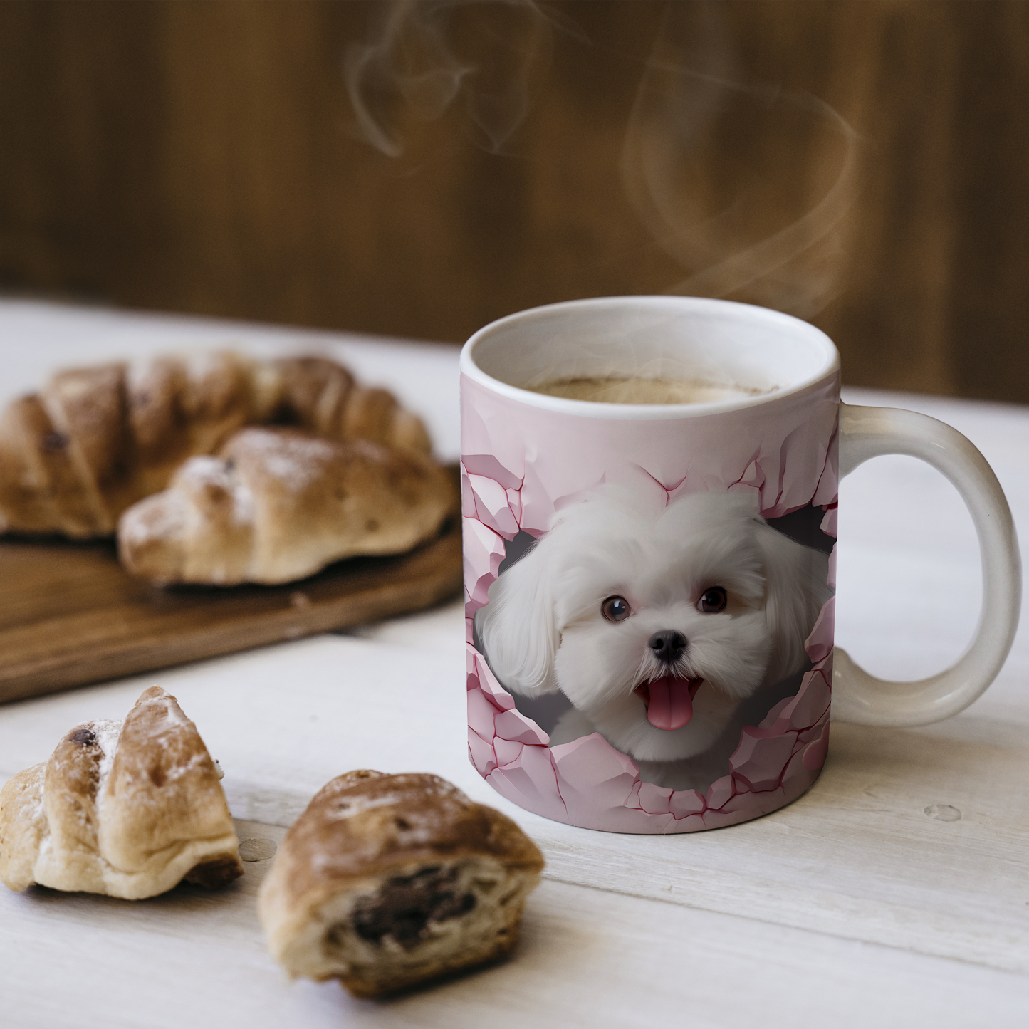 Kahveni Sadık Dostunla İç – 3D Köpek Kupası - Valentine Shih Tzu