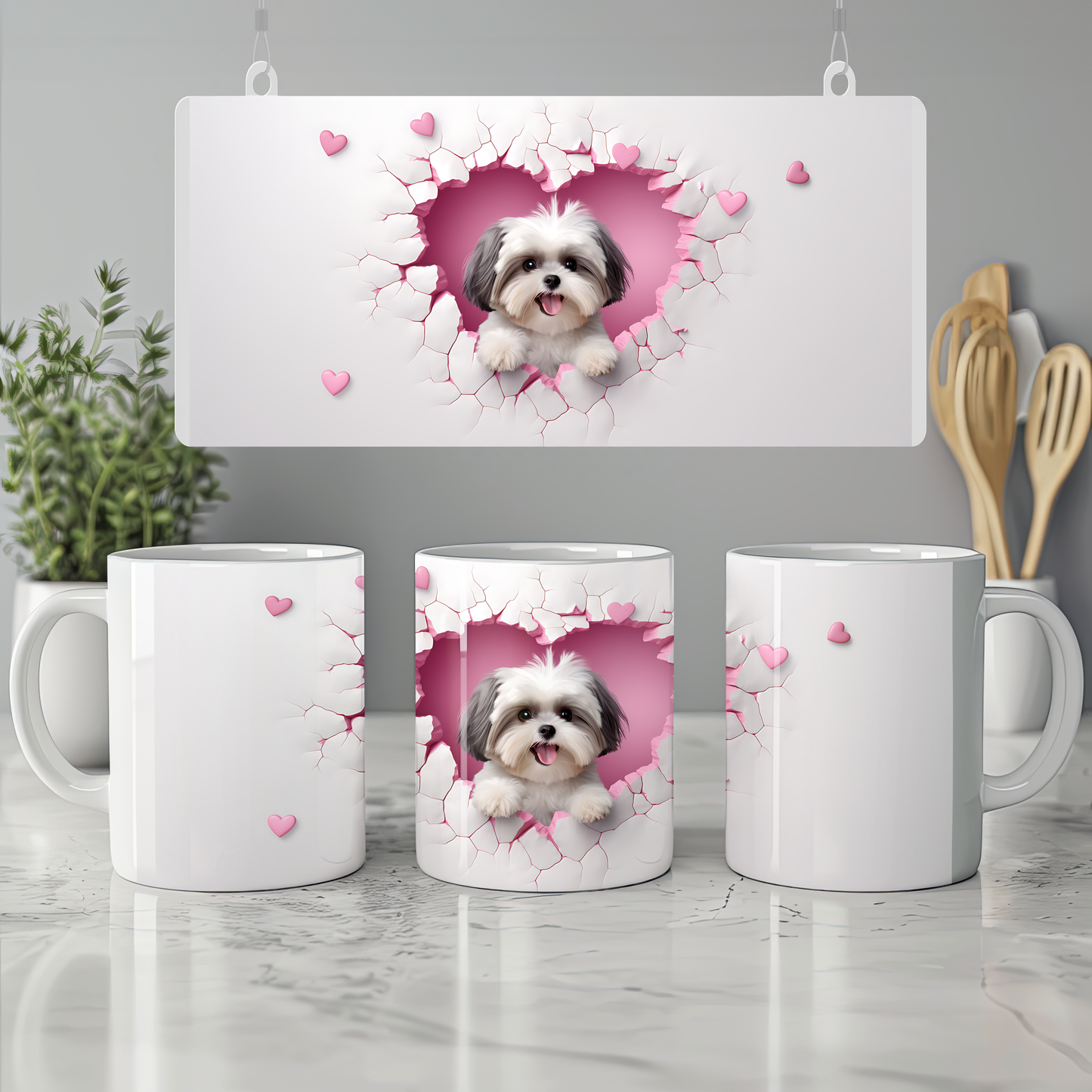 Tatlı Bir Hav Hav Sürprizi – Kupa Hediye Seçeneği- Valentine Shih Tzu