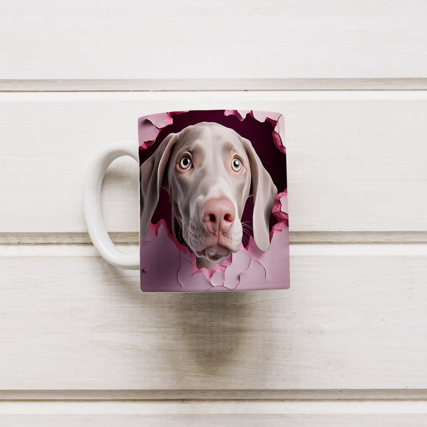 Pati Dostum – 3D Köpek Figürlü Seramik Bardak - Valentine Weimaraner