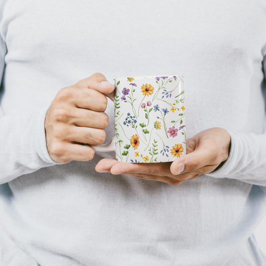 Doğanın Zarafeti Kupanda – Floral Tasarımlı Bardak