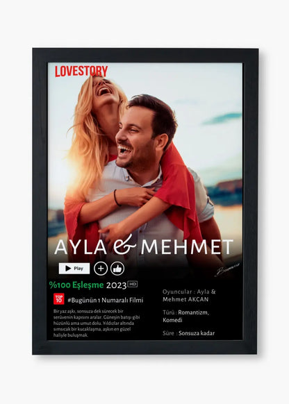 Kişiye Özel Netflix Poster, Çerçeveli Film Posteri