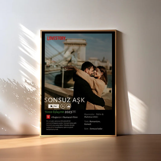 Kişiye Özel Netflix Poster, Çerçeveli Film Posteri