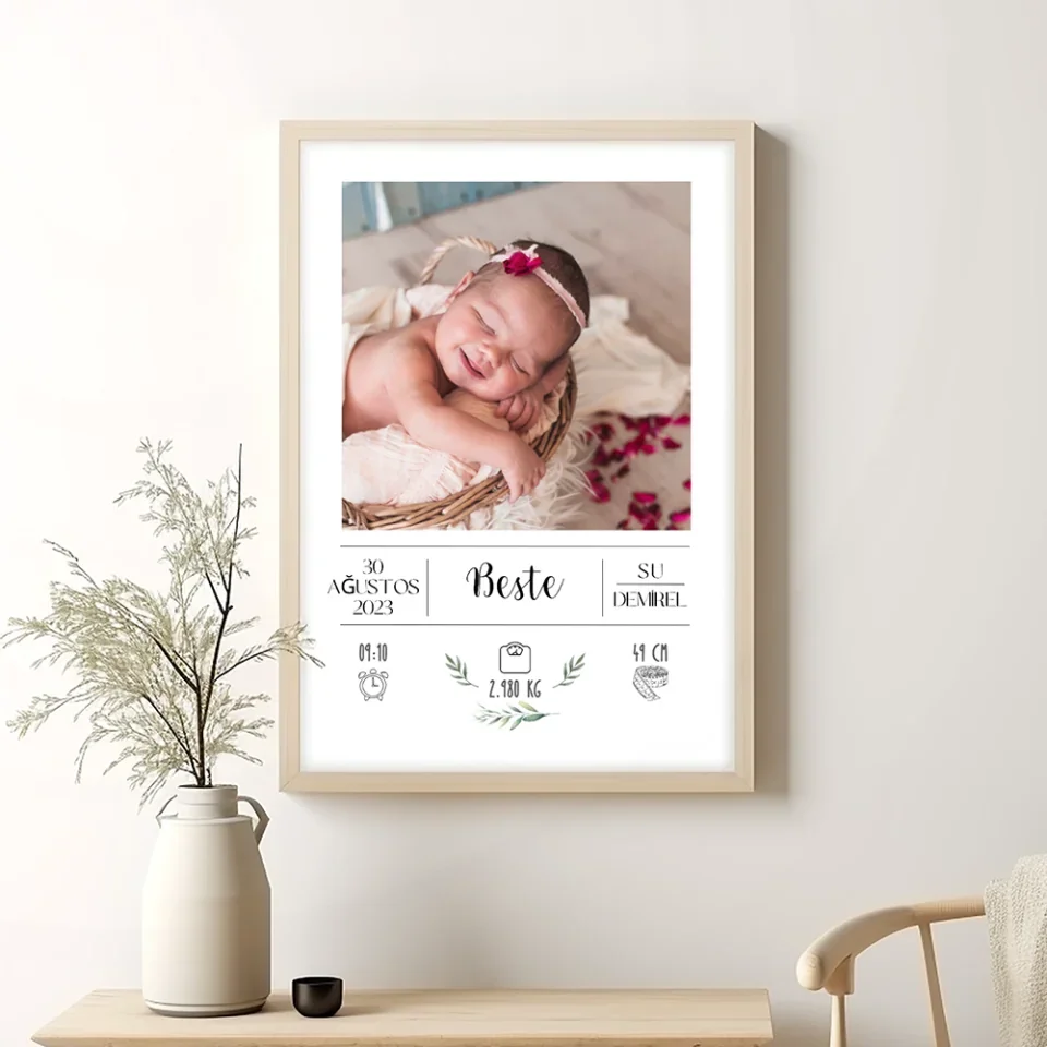 PSD Photo Frame Mockup Realistic in the Living Room