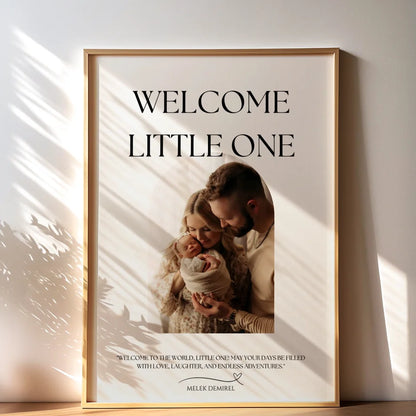 Kişiye Özel "Welcome Little One" Poster