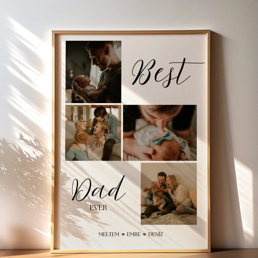 Kişiye Özel "Best Dad Ever" Poster