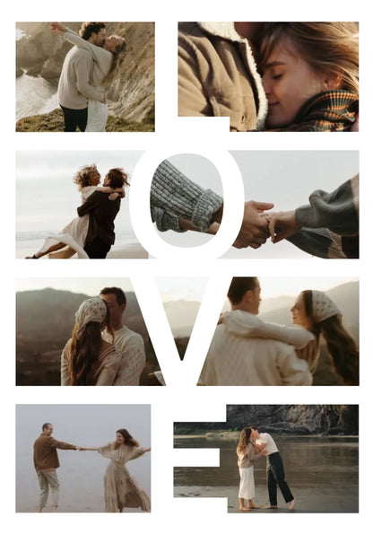 Kişiye Özel "LOVE" Tasarımlı Fotoğraf Posteri