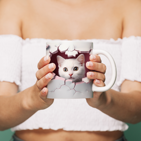 Sanat Gibi Miyav – Estetik Kedi Tasarımlı Seramik Kupa