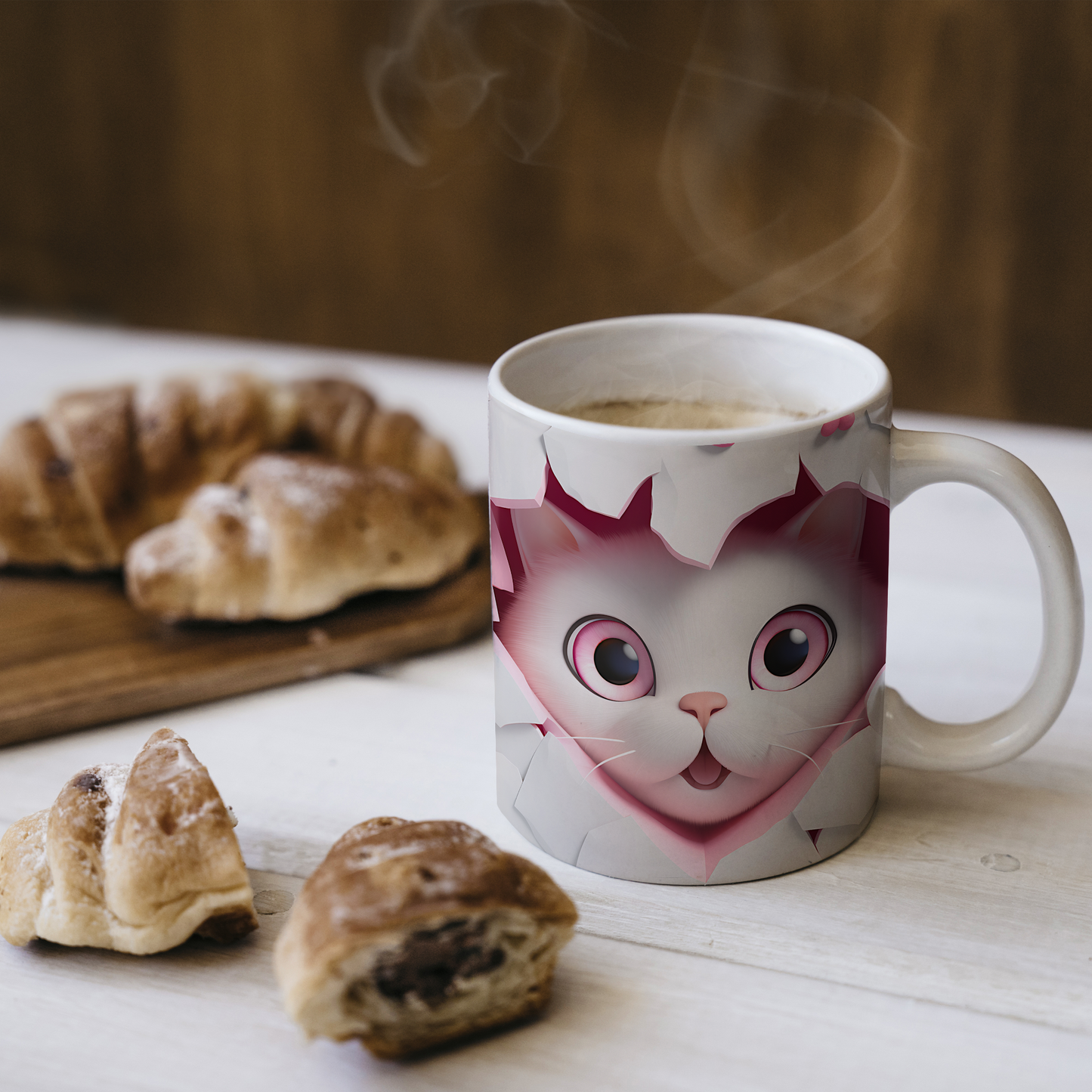 Pati Patili Estetik – Kedi Figürlü Dekoratif Kupa