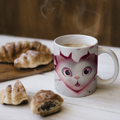 Pati Patili Estetik – Kedi Figürlü Dekoratif Kupa