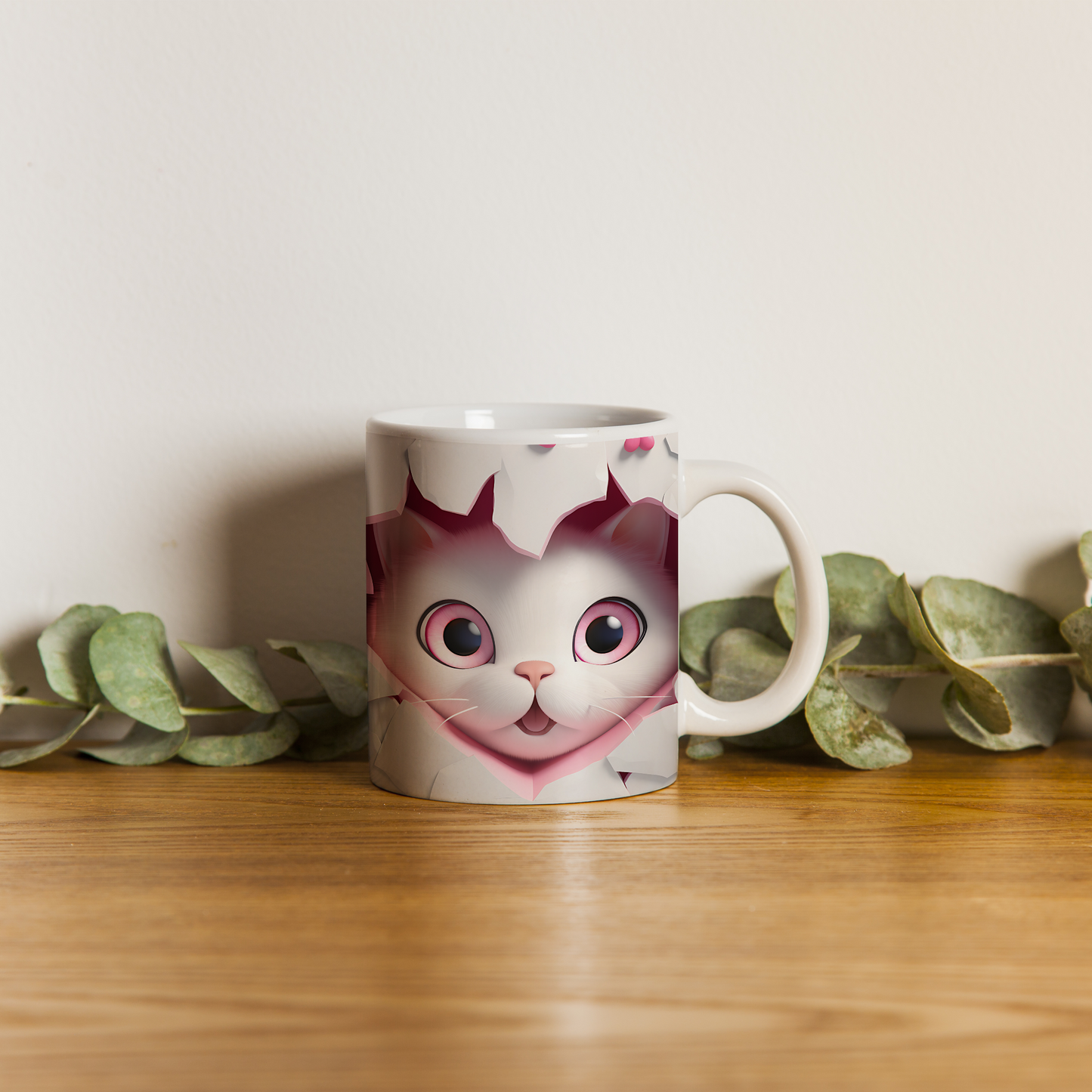 Pati Patili Estetik – Kedi Figürlü Dekoratif Kupa