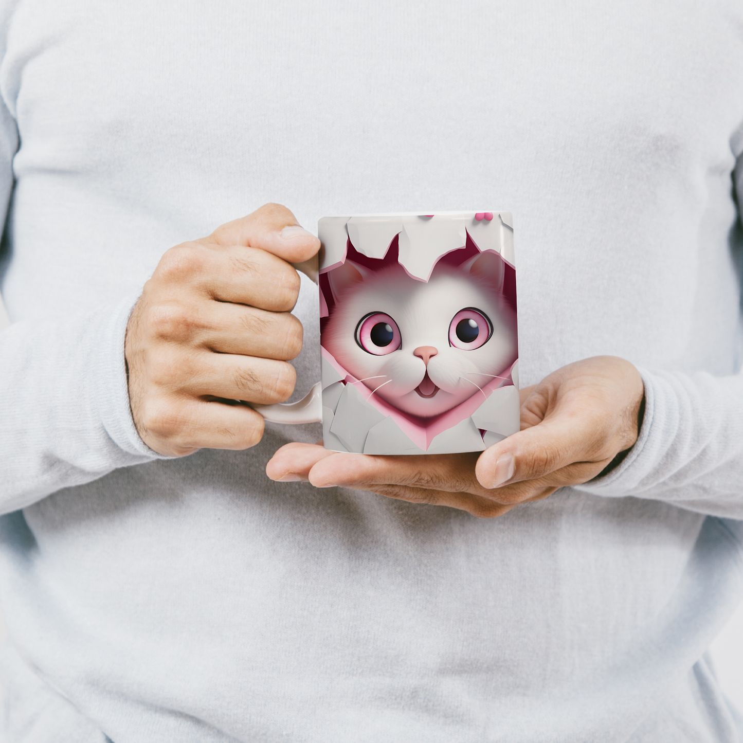Pati Patili Estetik – Kedi Figürlü Dekoratif Kupa