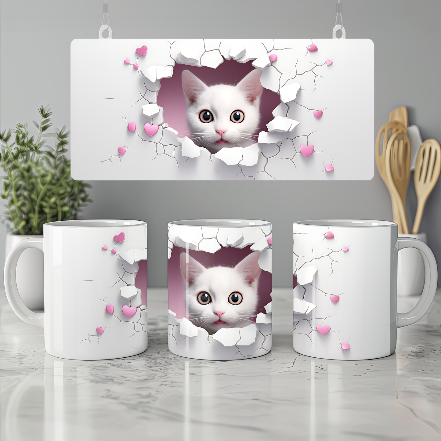 Kedi Gibi Sessiz, Kahve Gibi Sıcak – Seramik Kupa