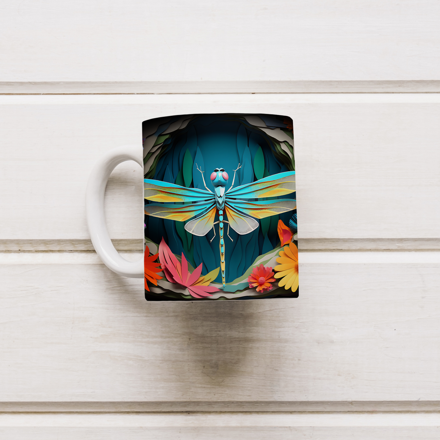 Bahar Esintili Kupa Bardak – Kelebek ve Çiçek Tasarımı