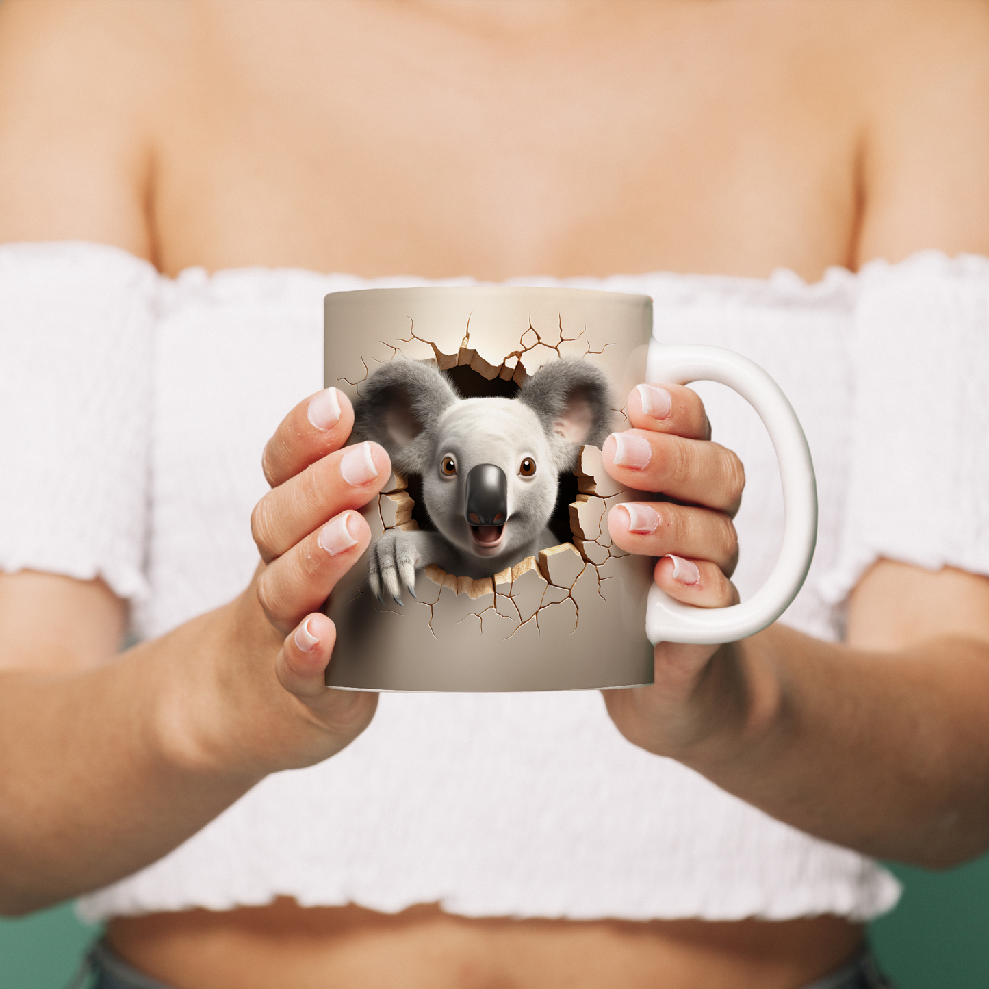 Vahşi Doğa Temalı Bardak – Safari Figürlü Seramik Kupa - Koala Seramik Kupa