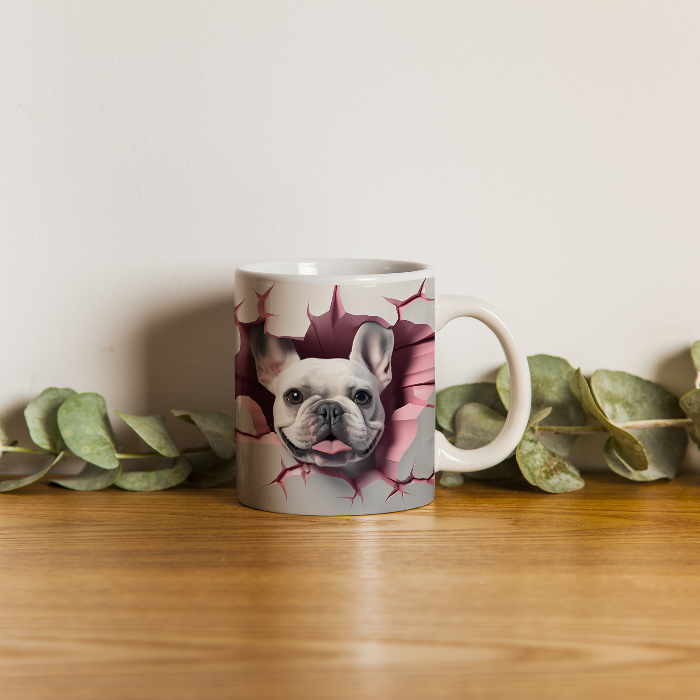 Sevgiyle Yudumla – 3D Patili Hediye Kupa - Valentine Bulldog