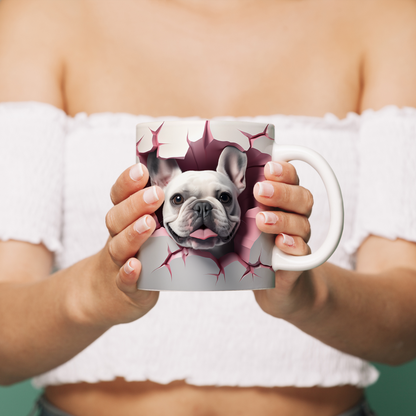 Sevgiyle Yudumla – 3D Patili Hediye Kupa - Valentine Bulldog