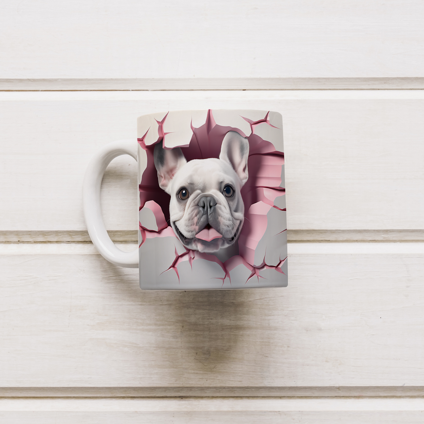 Sevgiyle Yudumla – 3D Patili Hediye Kupa - Valentine Bulldog
