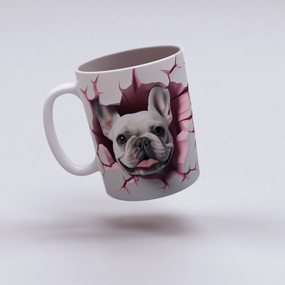 Sevgiyle Yudumla – 3D Patili Hediye Kupa - Valentine Bulldog