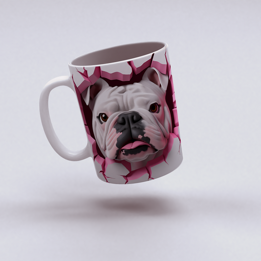 Pati Arkadaş – Tatlı Köpek Figürlü Seramik Kupa - Valentine Bulldog