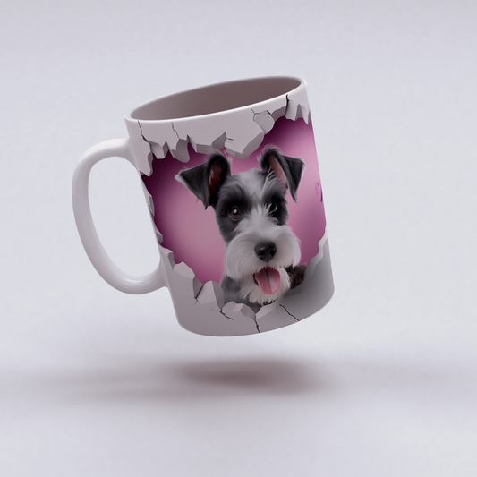 PatiŞehir Kupası Eğlenceli 3D Köpek Serisi - Valentine Miniature Schnauzer