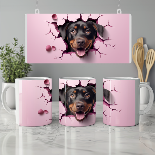 Loyal Cup – Sadık Dost Temalı Bardak - Valentine Rottweiler
