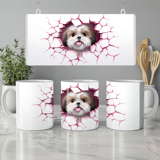 Pati Gibi Hediye – Tatlı Köpek Figürlü Bardak - Valentine Shih Tzu