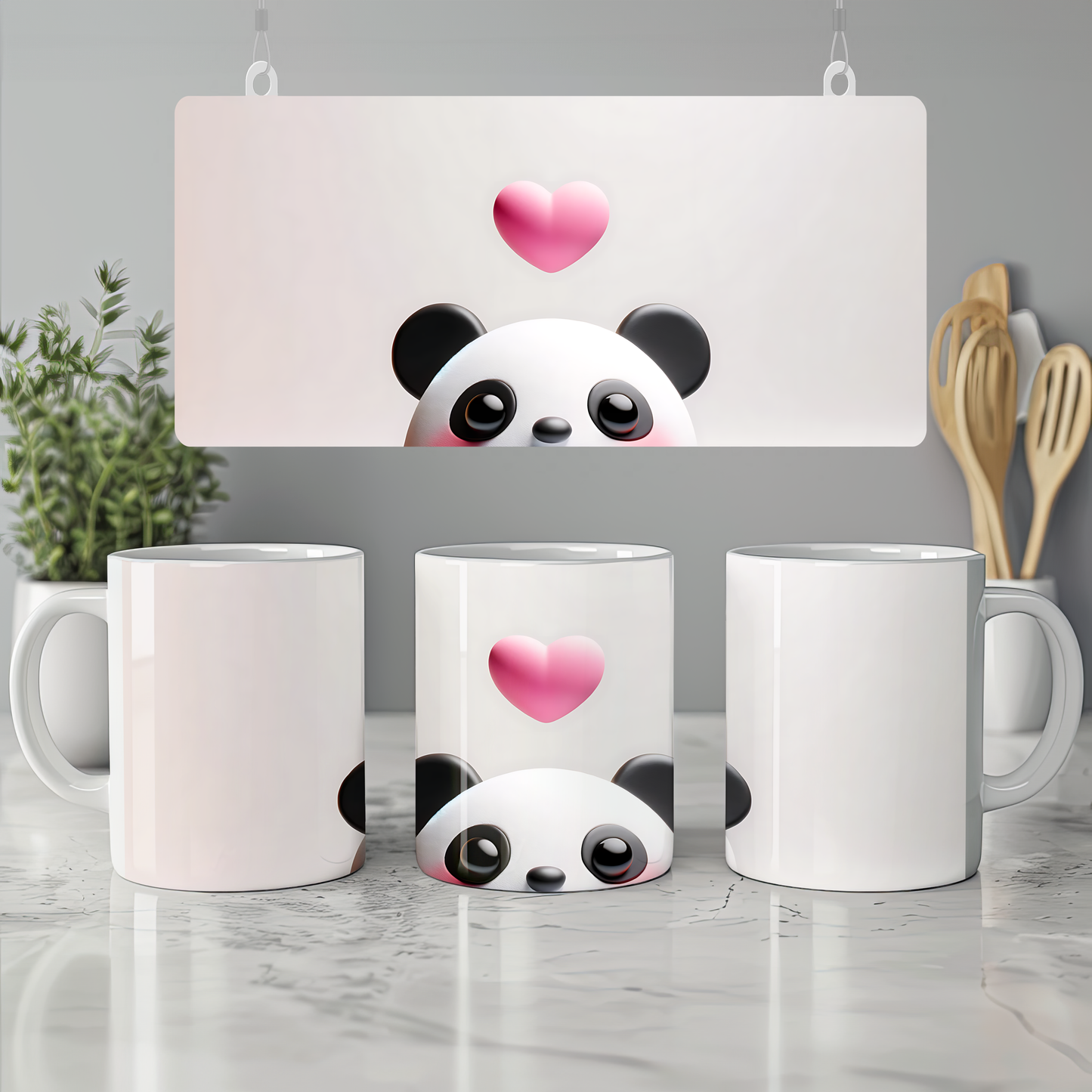 Panda Kupa - Sevimli Hayvan Koleksiyonu – Şık ve Eğlenceli Kupa Bardak
